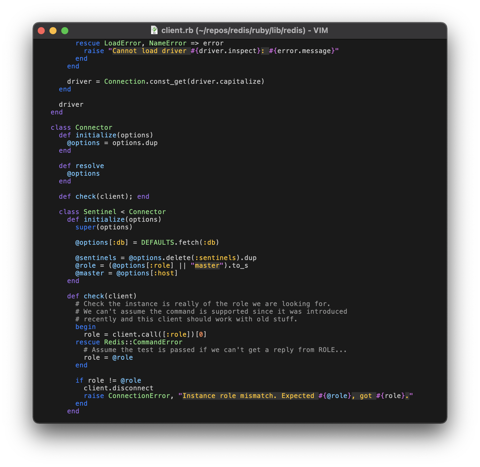 Screenshot of Ruby code.