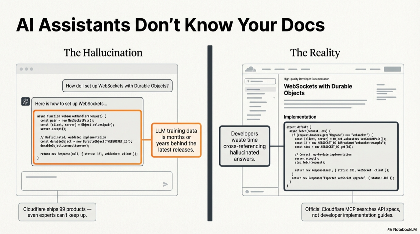 The Problem: AI Assistants Don't Know Your Docs
