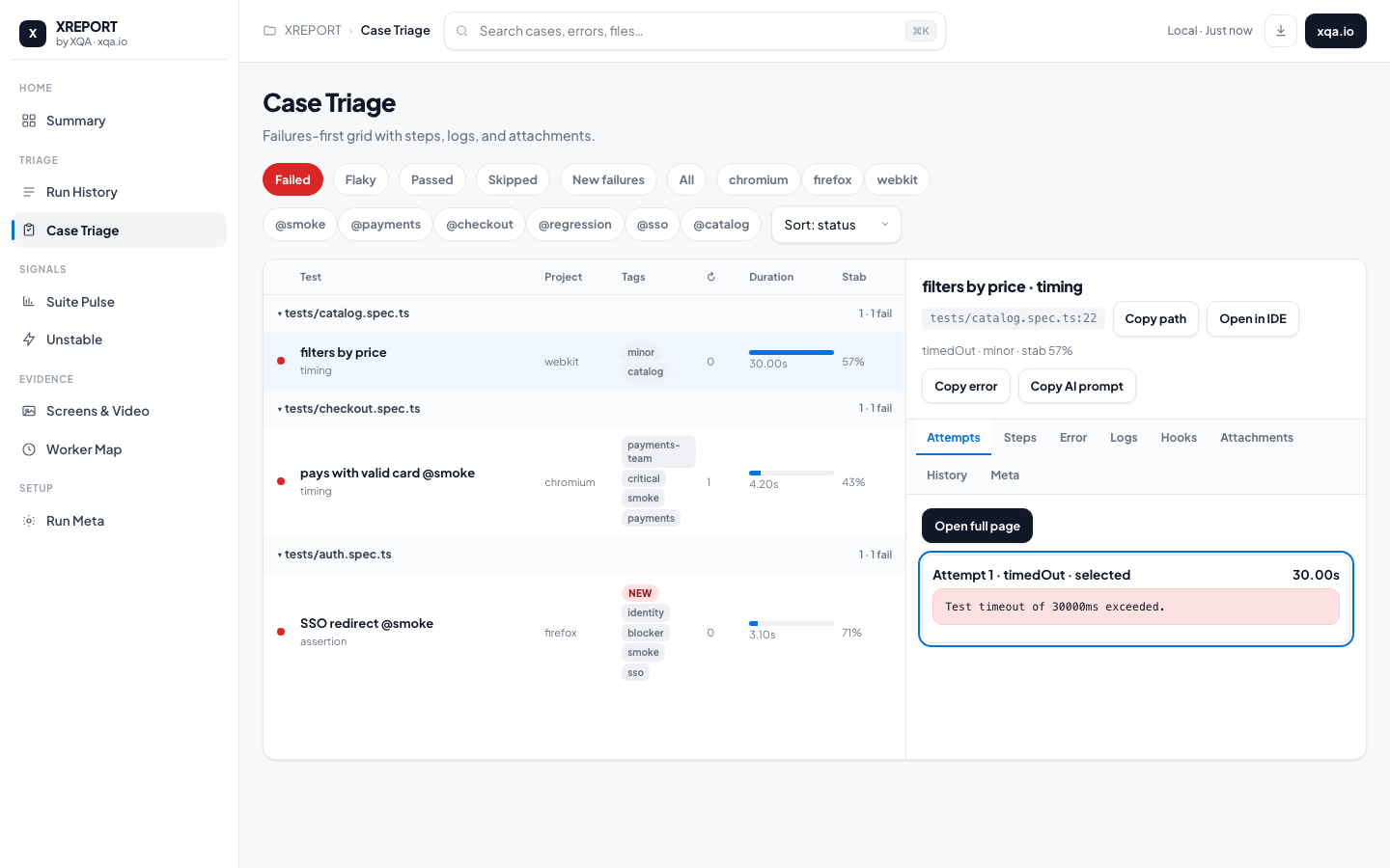 XREPORT Case Triage