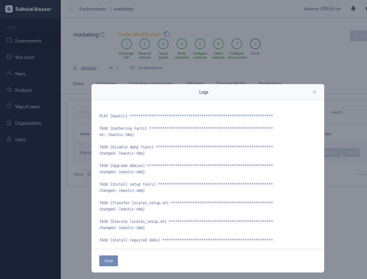 Mautic Blueprint Ansible Logs