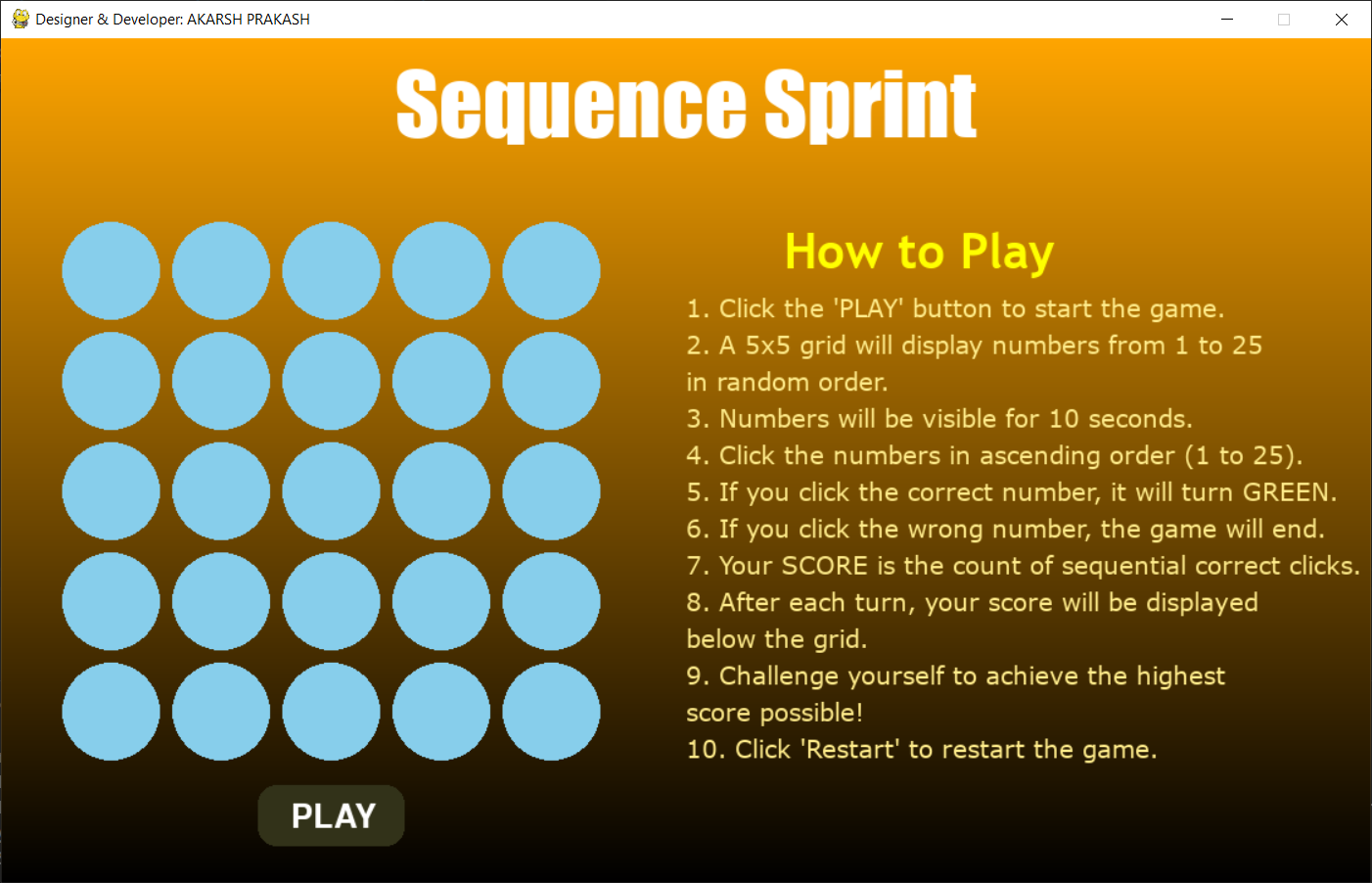 GitHub - akarsh72/Sequence-Sprint · GitHub