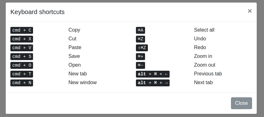 Shortcuts