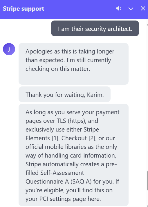 Stripe Chat Part 1 of 2