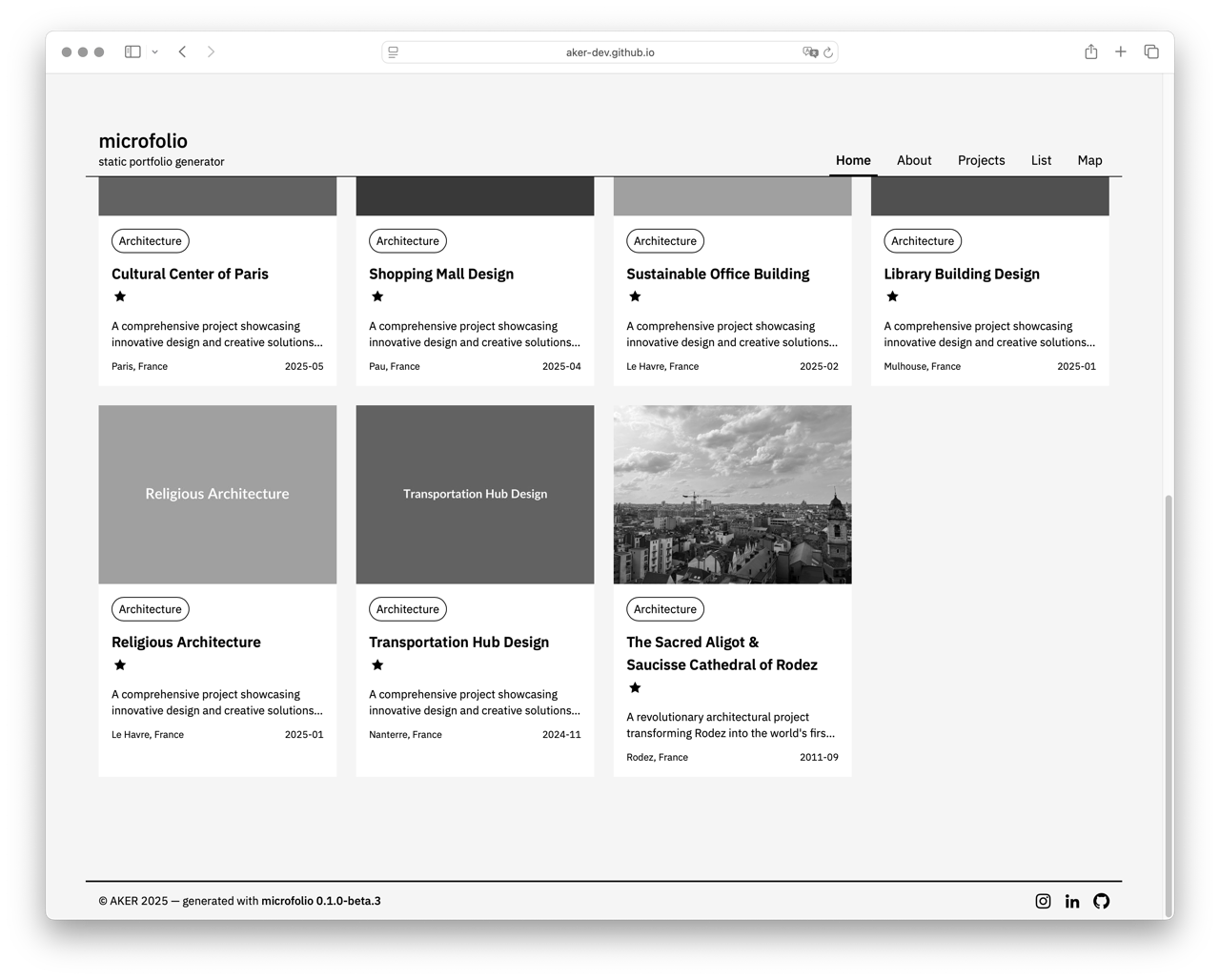 microfolio Homepage 2