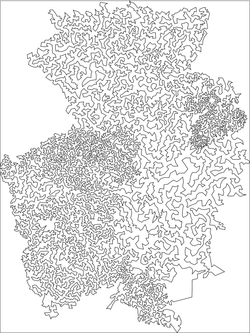 Example visualization of a tour for d15112 TSP instance