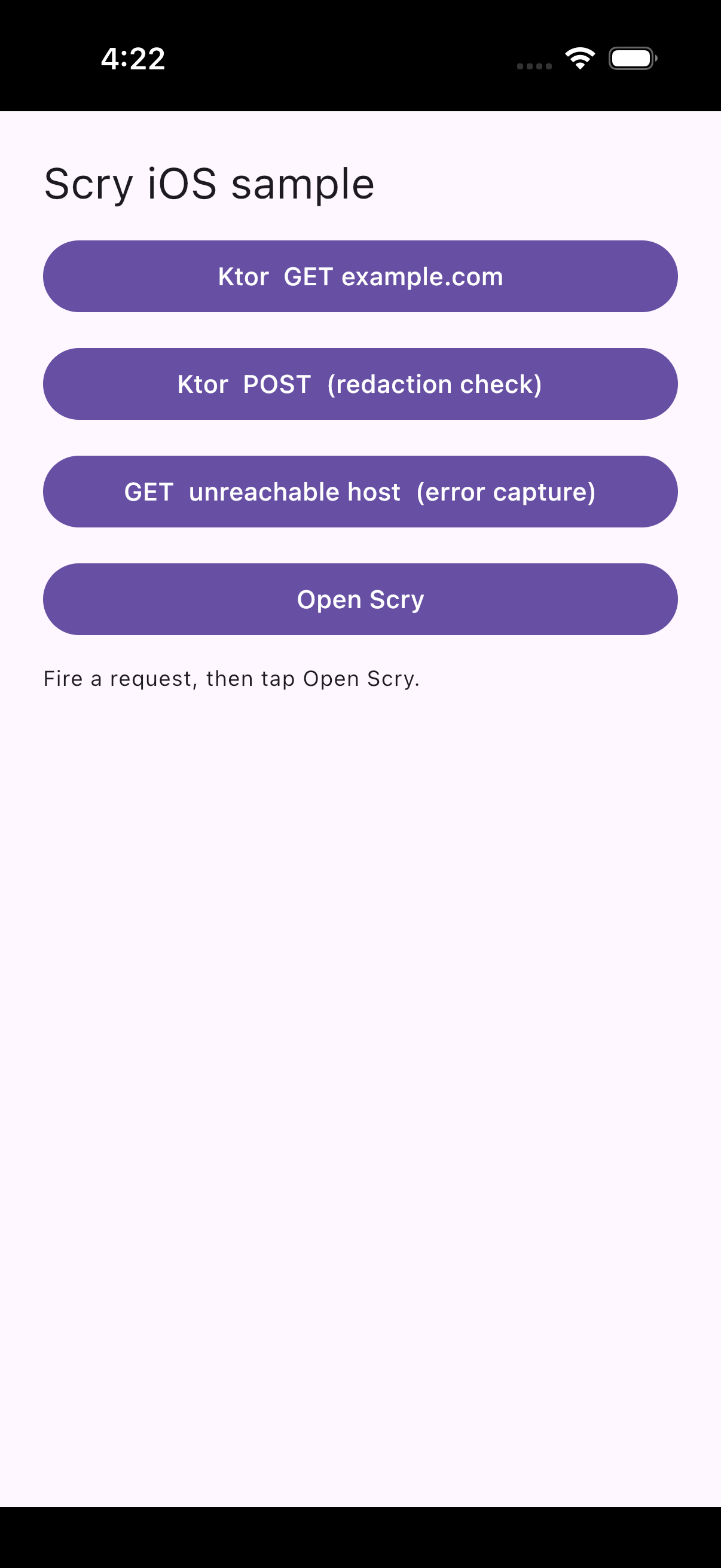 iOS sample app