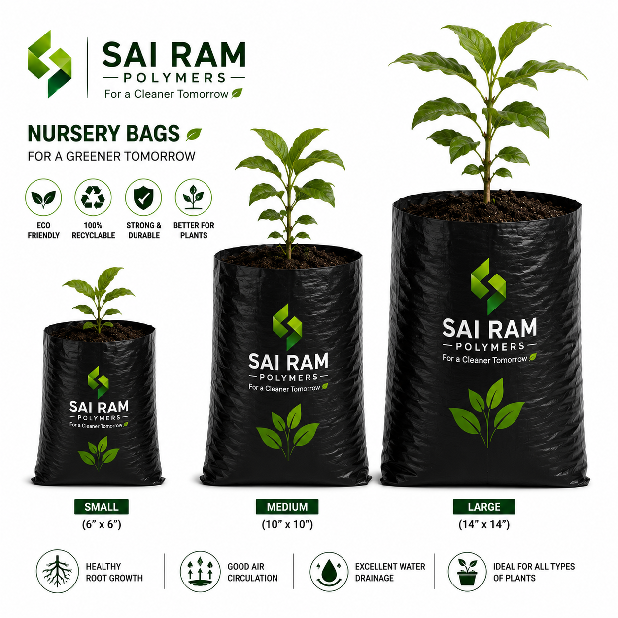 Compostable Nursery Grow Bags