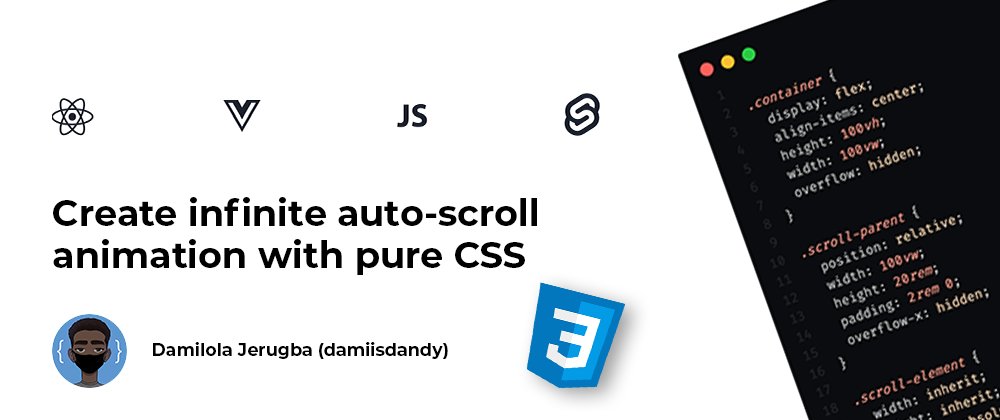 Banner for Create infinite auto-scroll animation with pure CSS 