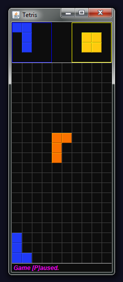 Tetris singleplayer.
