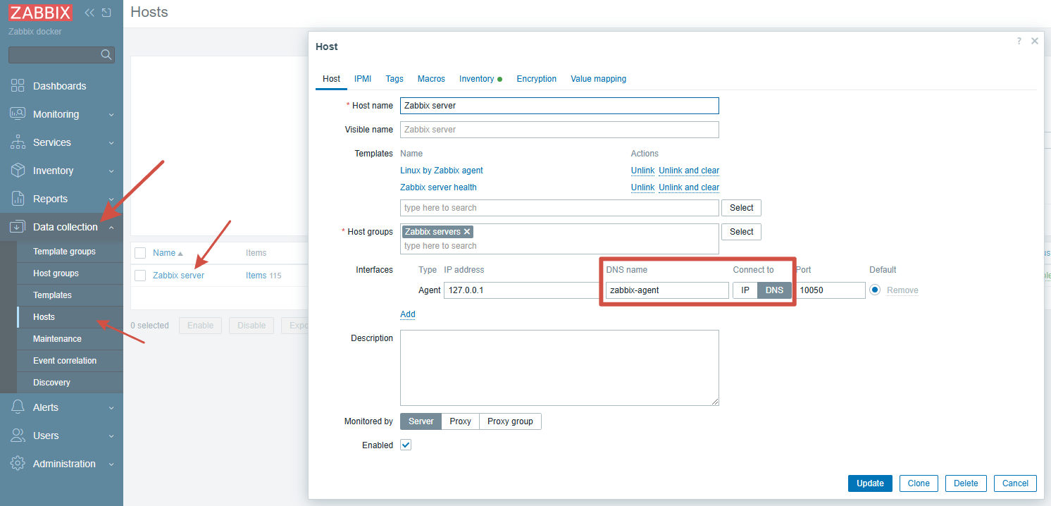 Zabbix Agent Settings