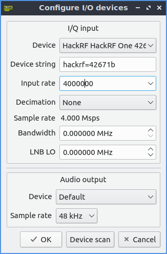 Congure I/O device