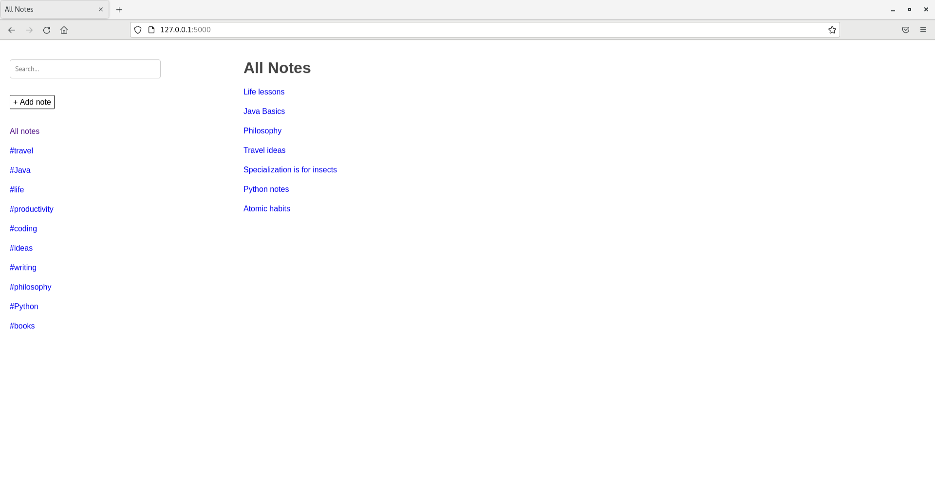 list notes