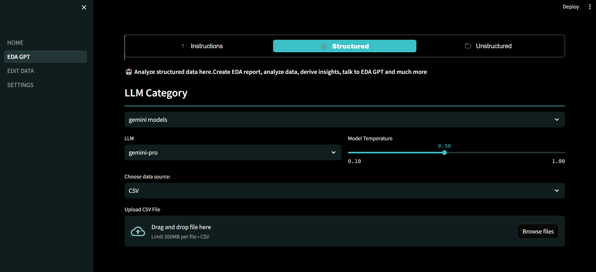 EDA GPT STRUCTURED PAGE