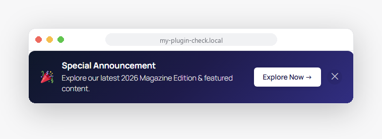 Notification Banner -- default style