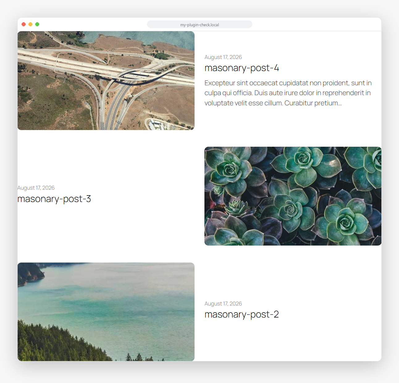 Content Showcase -- Split layout