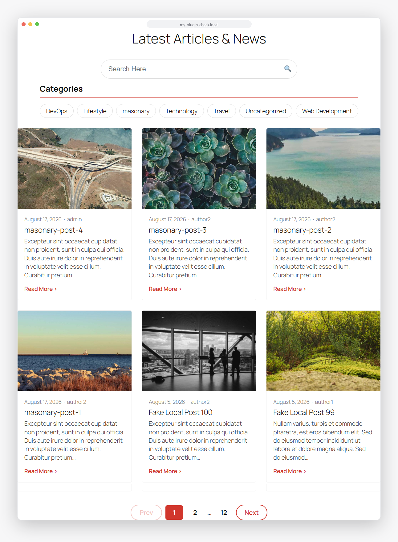 Query Grid -- Grid layout with pagination