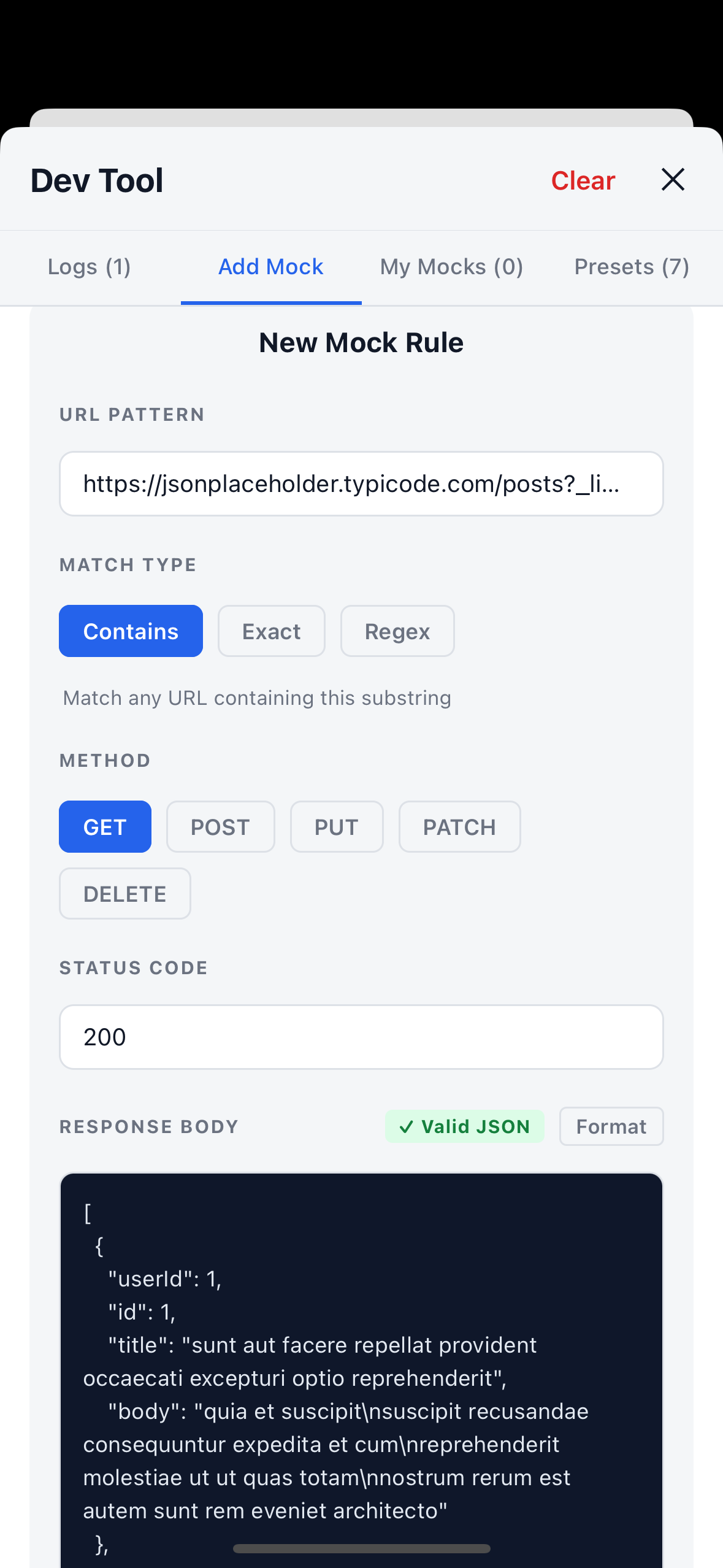 Mock from Existing API Demo 2
