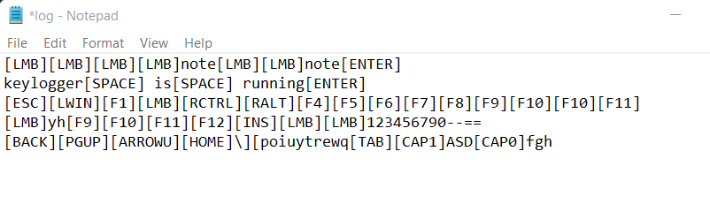 log-output output