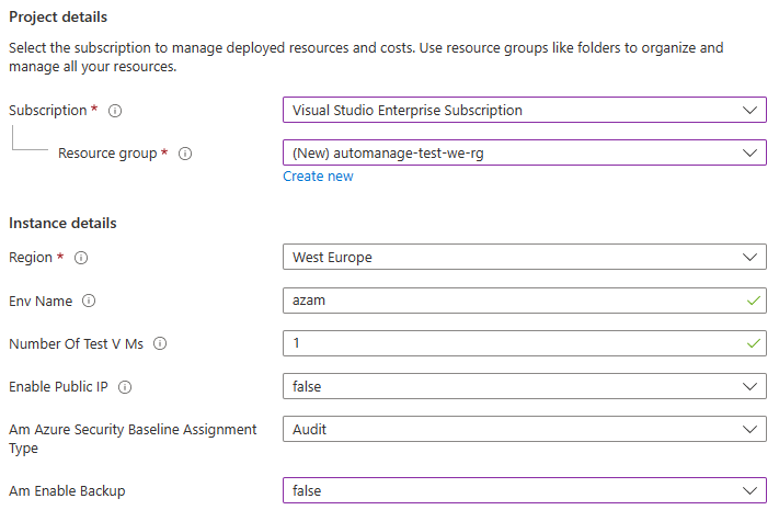 Template deployment