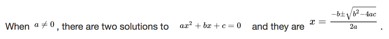Inline Math Equations