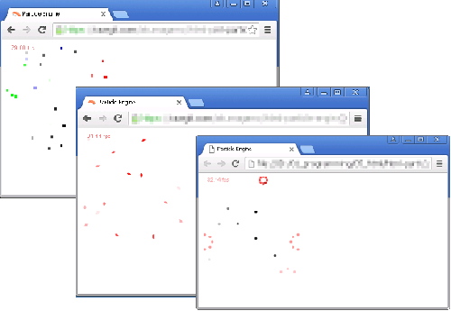 Screenshot four particle-emitters