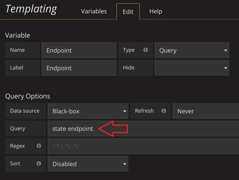 Template variable creation