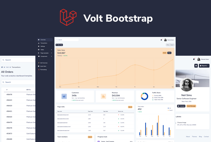 Volt Bootstrap 5 Dashboard Preview