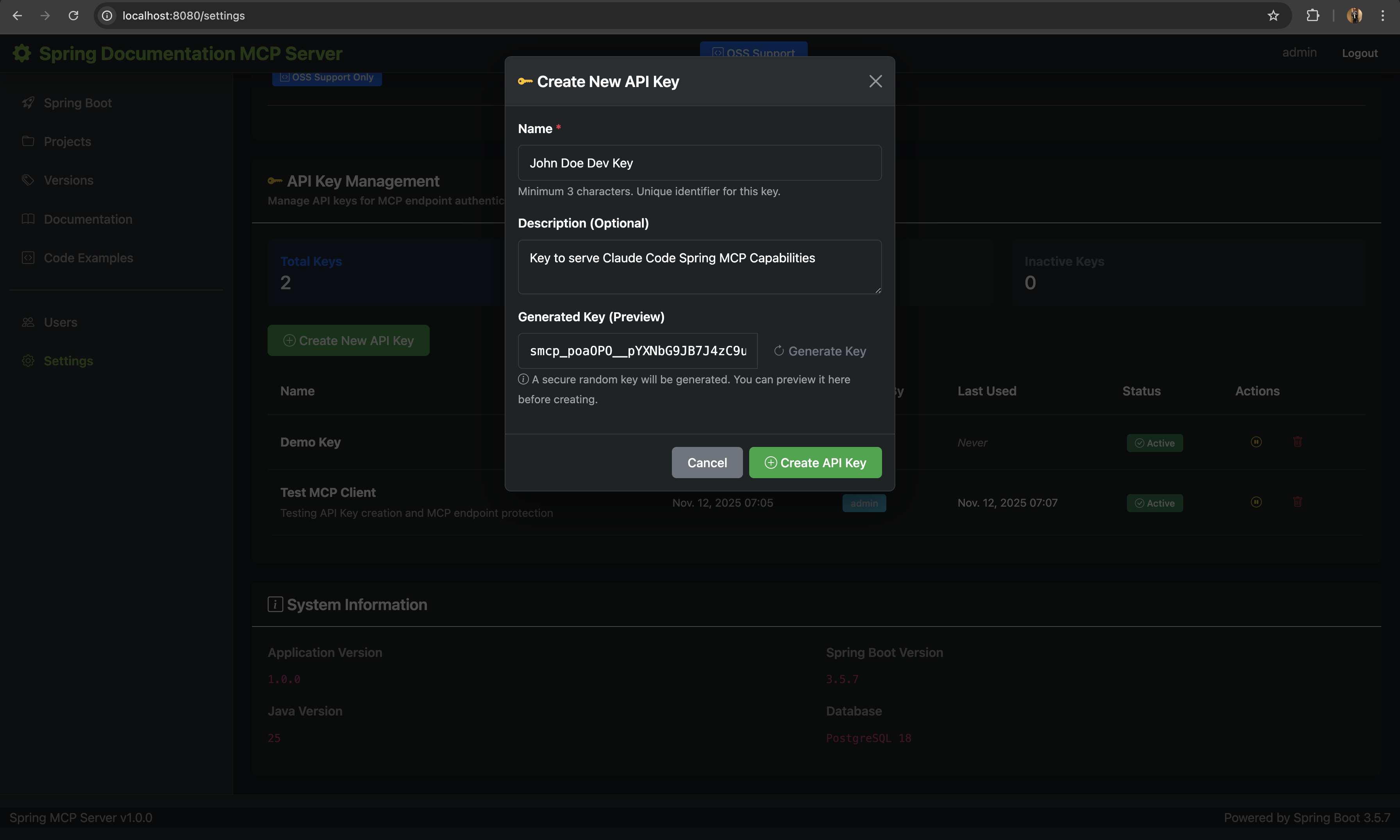 API Key Management