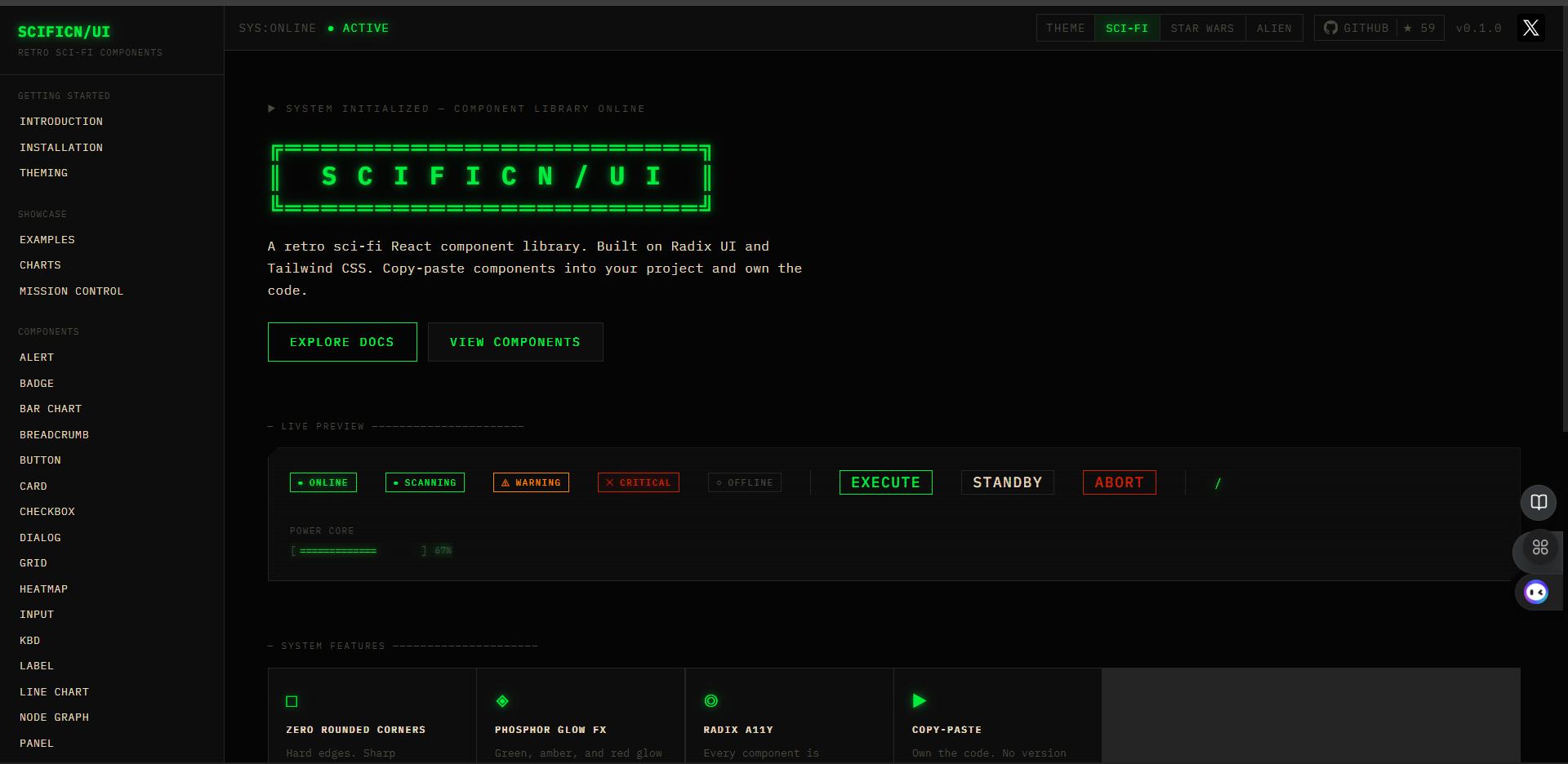 SCIFICN/UI