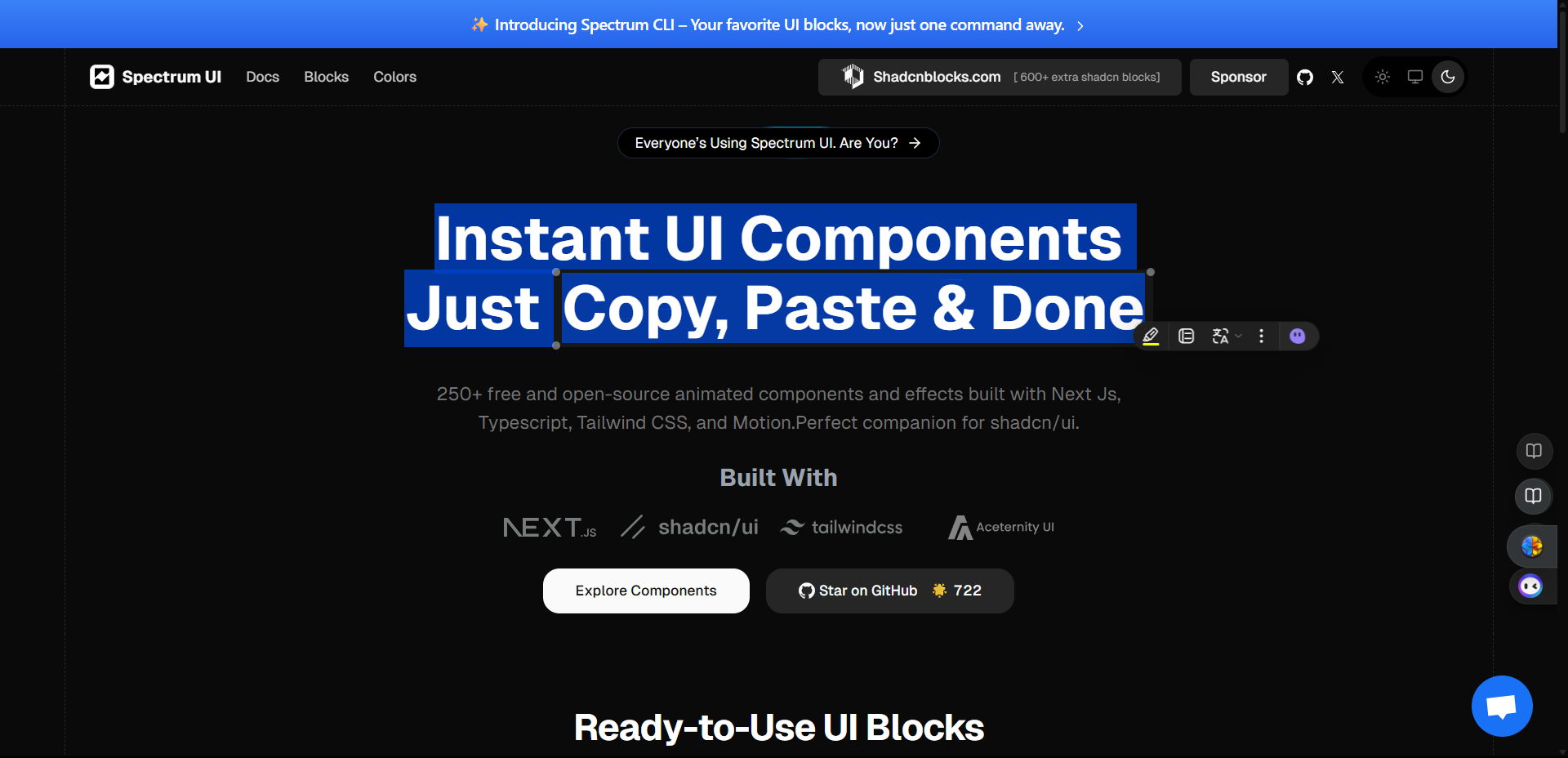 Spectrum UI
