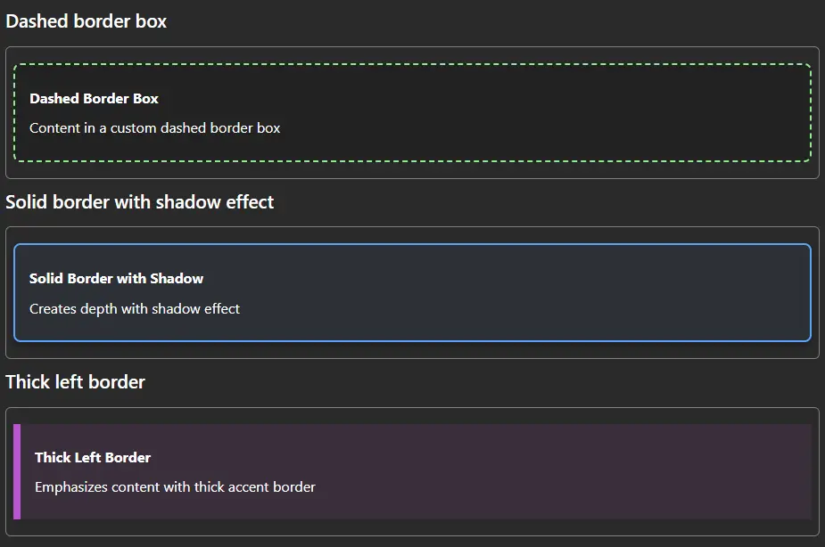 Custom Borders