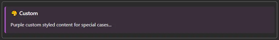 Custom Section Example