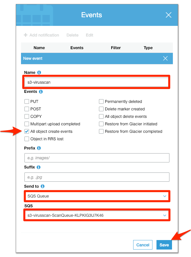 Configure Event Notifications 2