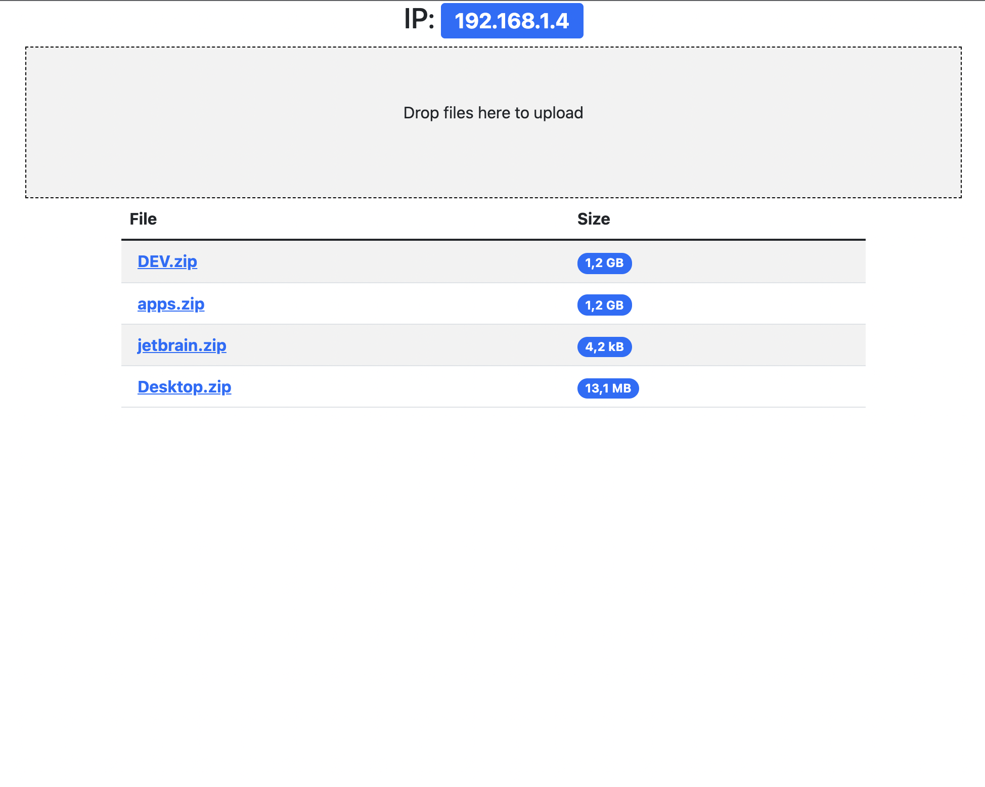 Web Interface