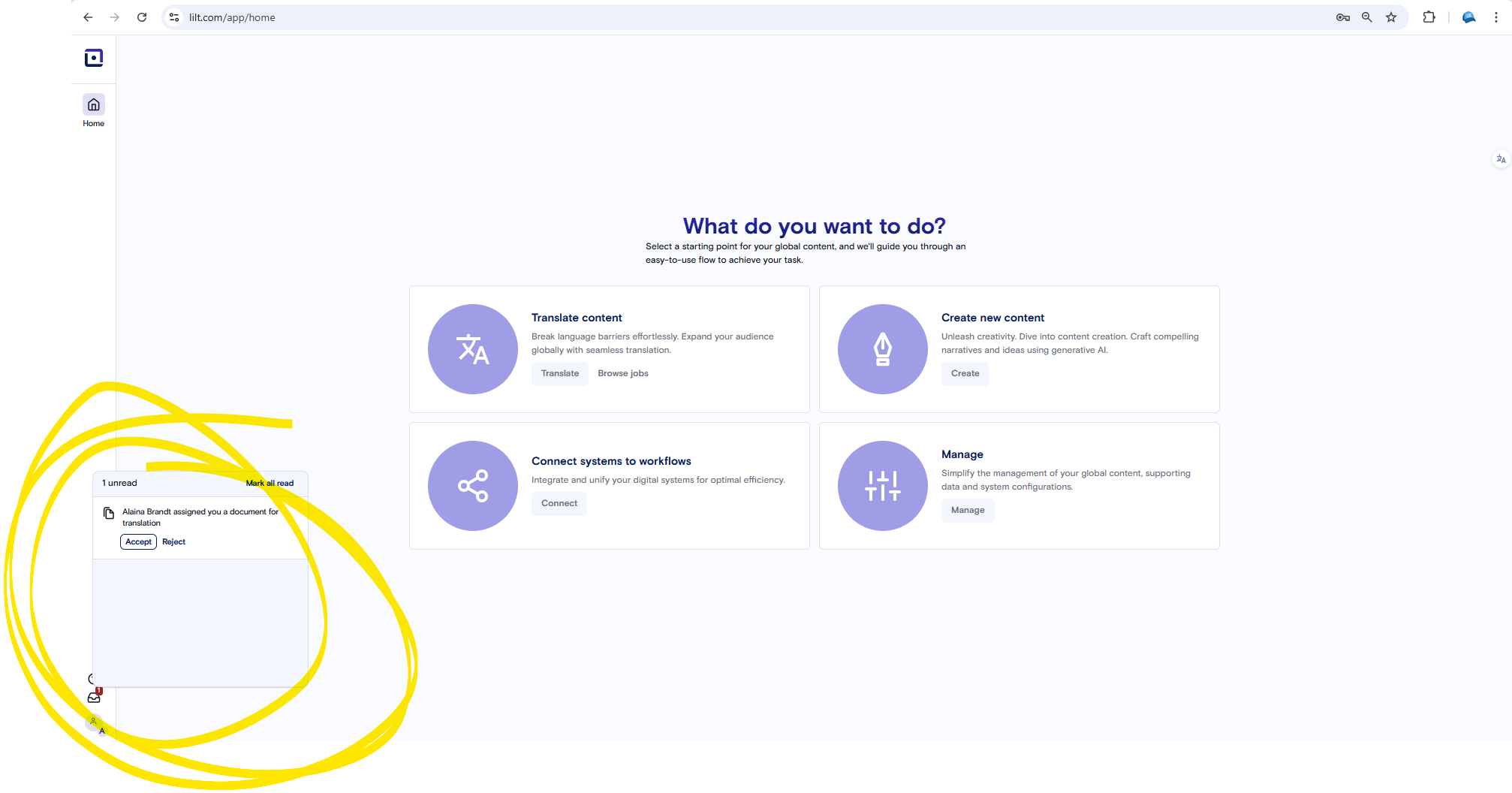 Aceptar Proyecto en Lilt