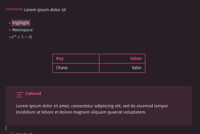 Table and Callout Screenshot