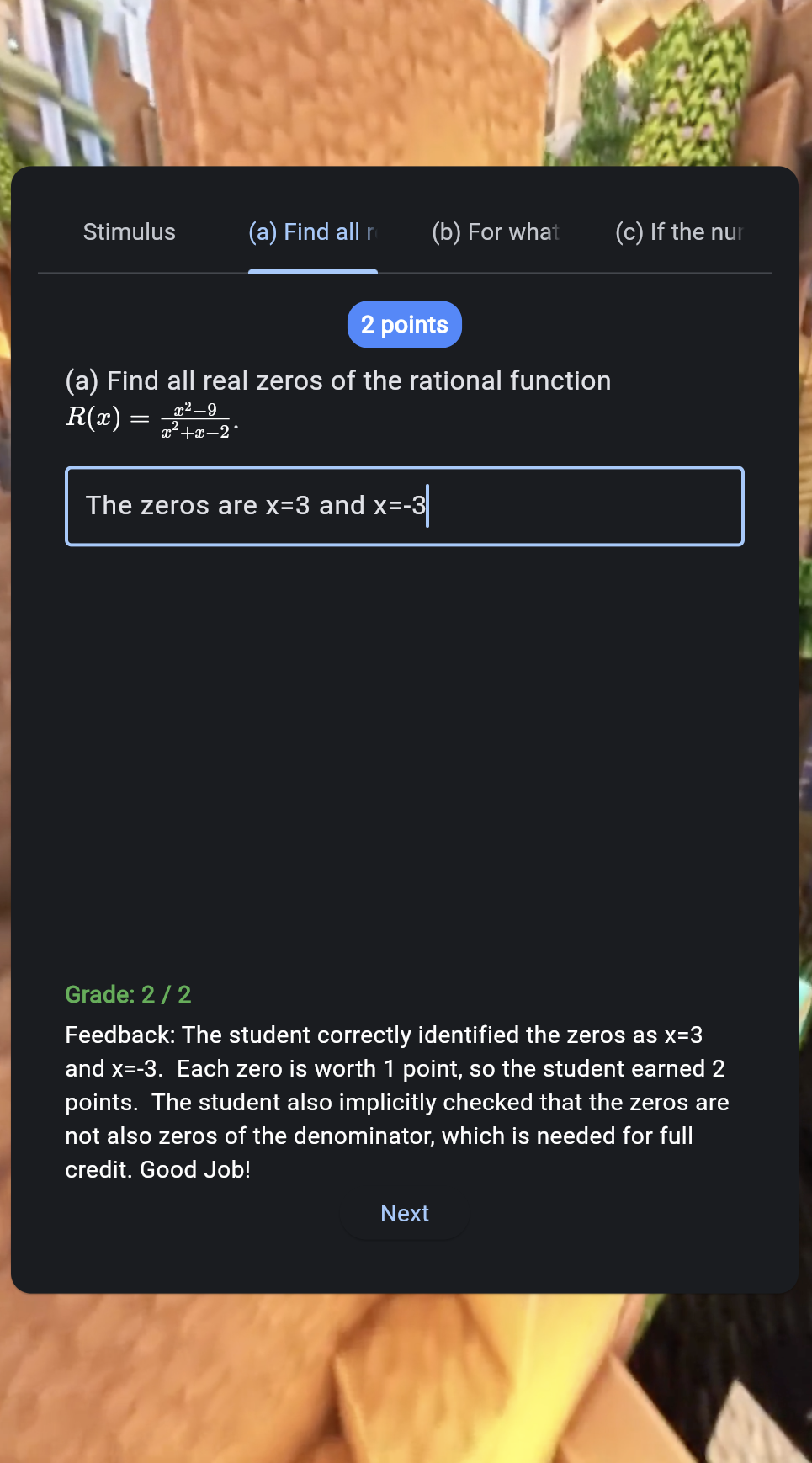 Free Response Prompt