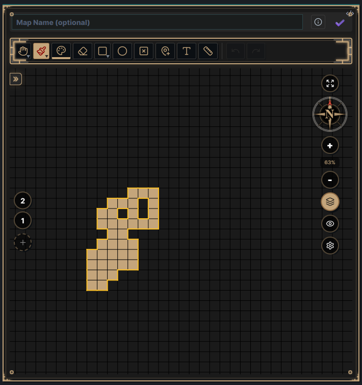 The layers menu with several floors