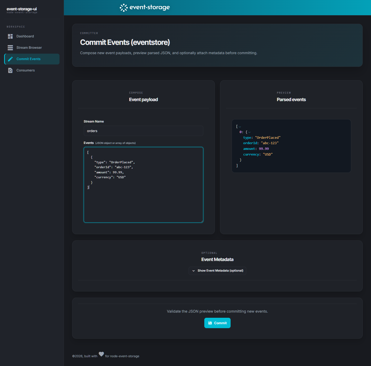 Commit Events
