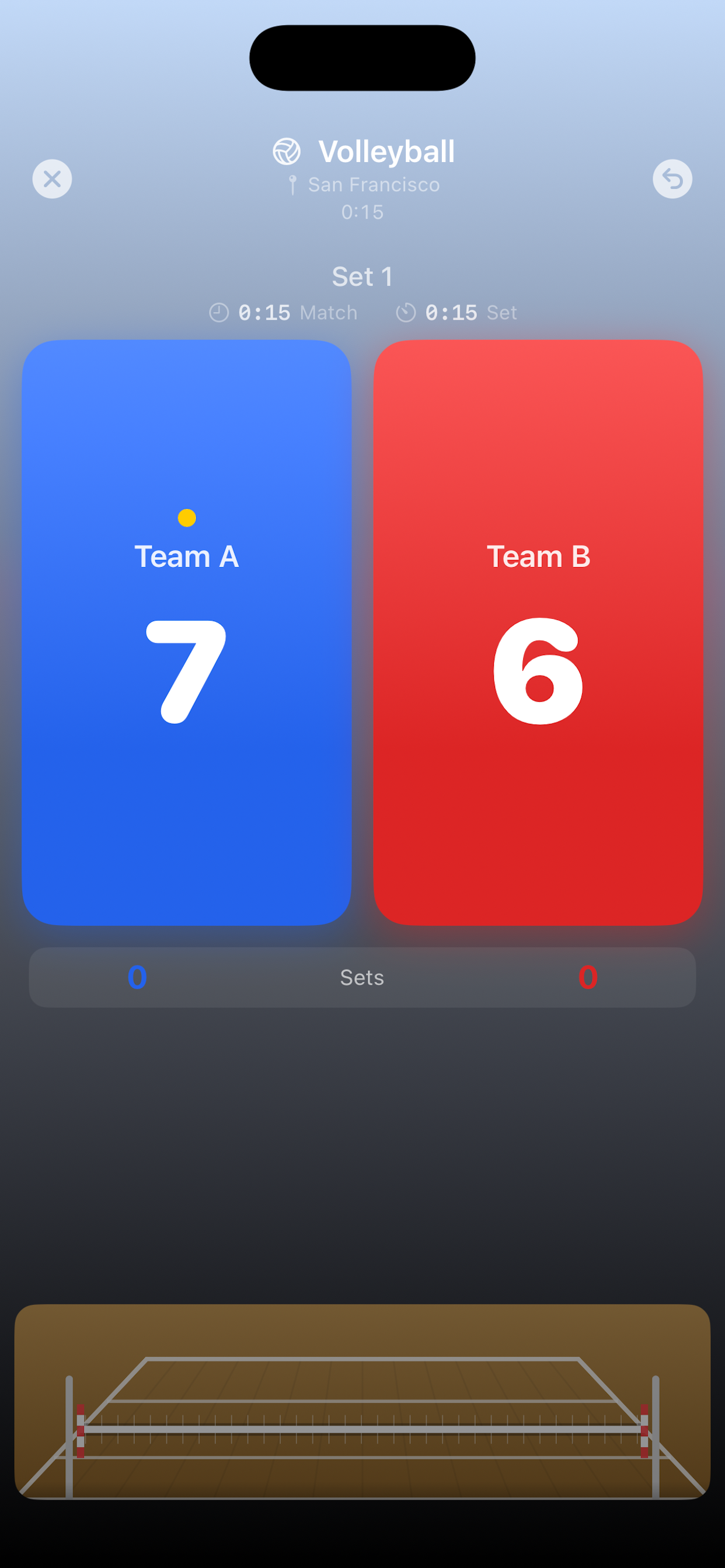 MatchBoard marcador en partido