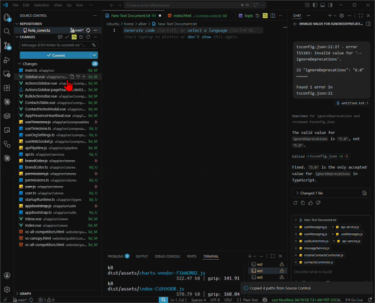 Copy Paths from Source Control demo