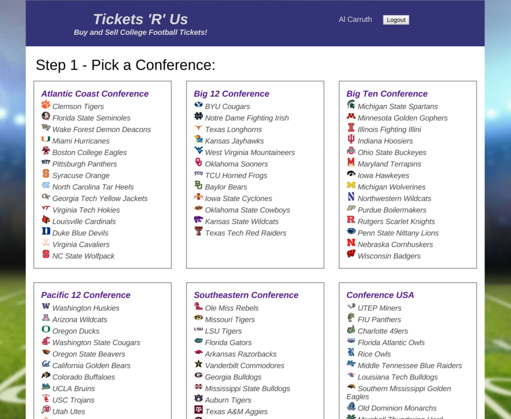 GitHub alcarruth/ticketsrus Udacity FSND Project Item Catalog