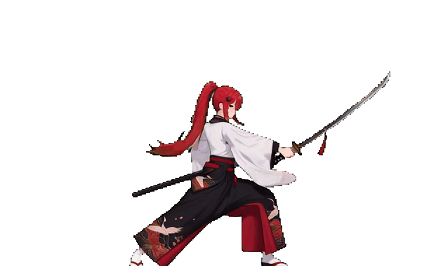 Samurai Claudecy one-handed katana cut loop