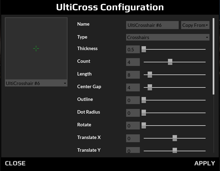 1px Crosshair