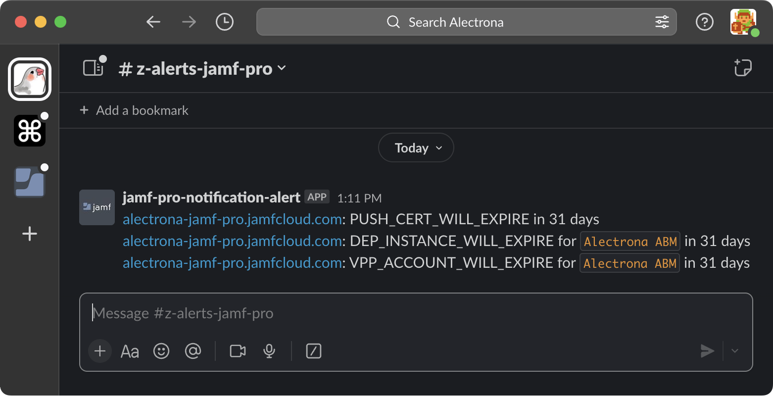 Jamf Pro Notifications in Slack