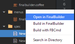 context menu