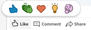 Linkedin Reactions Logo Actions