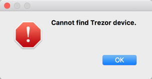 Cannot find Trezor device