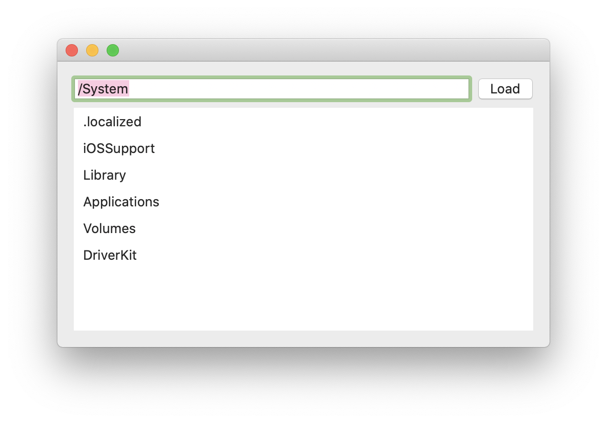 Mac app with /System files
