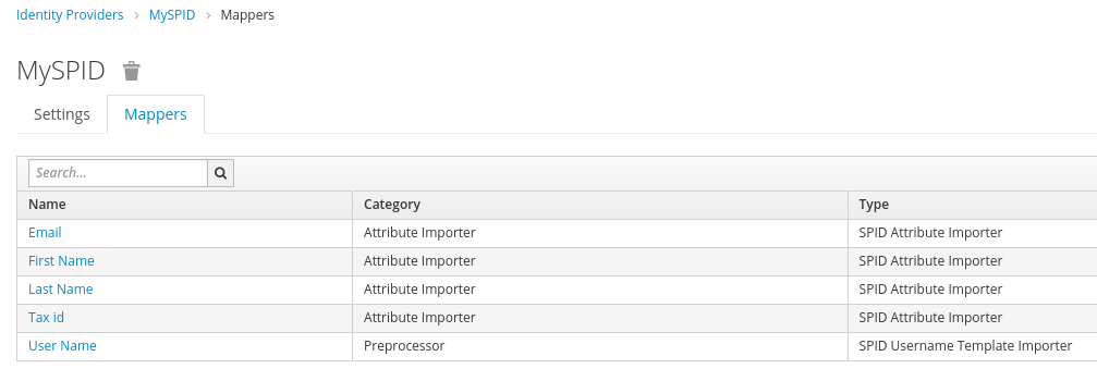 Example mandatory mappers